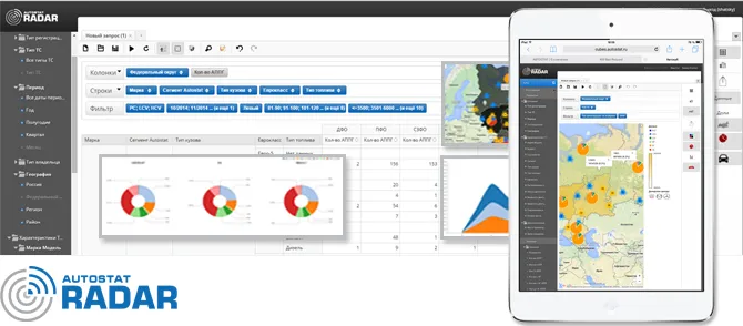 Аналитическая платформа RADAR от АВТОСТАТ: региональные данные по автопарку России