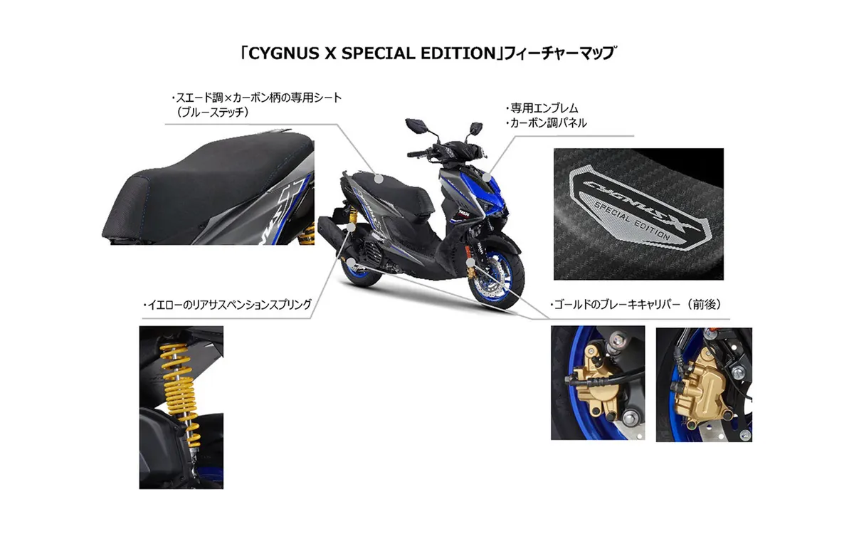 Yamaha выпускает спортивное «Special Edition» для скутера Cygnus X: лимитированная серия из 800 экземпляров по цене 402 600 иен — фото 3