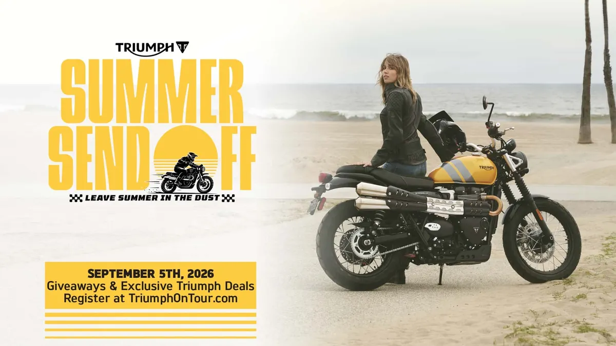 Triumph проведет дилерские мероприятия Summer Send-Off с розыгрышем подставки для пивной курицы — фото 4