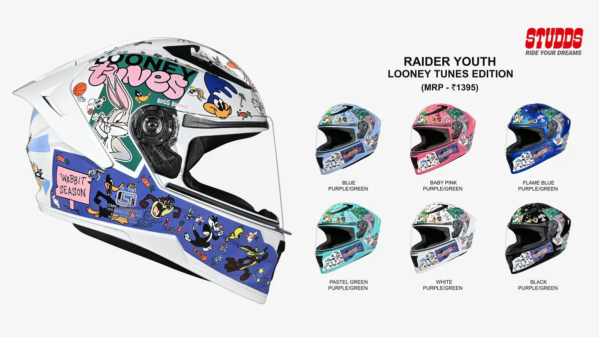 STUDDS Raider Youth Looney Tunes Edition: цена, характеристики и особенности шлема