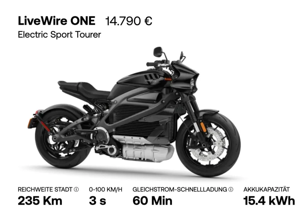 LiveWire ONE за €14 790: прямая конкуренция с Honda WN7 — фото 4