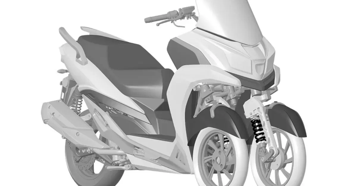 KYMCO запатентовал новый городской трехколесный scooter: «младший брат» CV3?