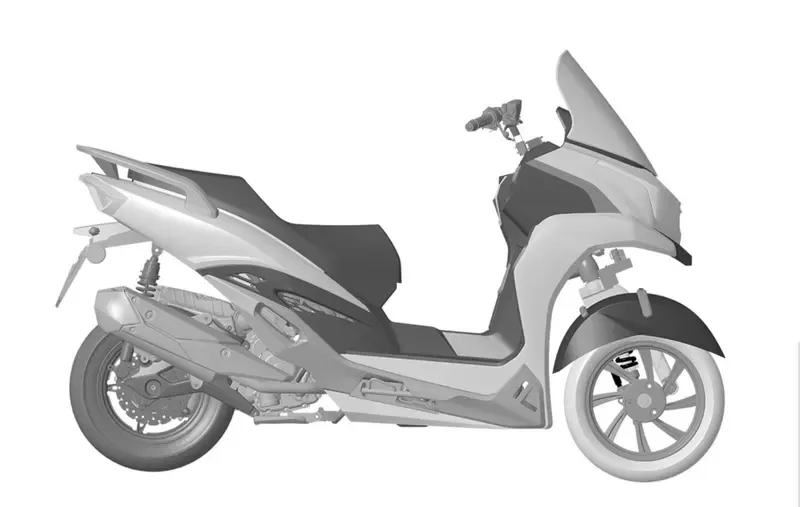 KYMCO запатентовал новый городской трехколесный scooter: «младший брат» CV3? — фото 3