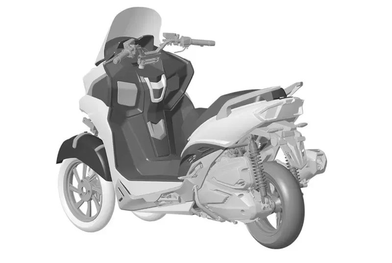 KYMCO запатентовал новый городской трехколесный scooter: «младший брат» CV3? — фото 4